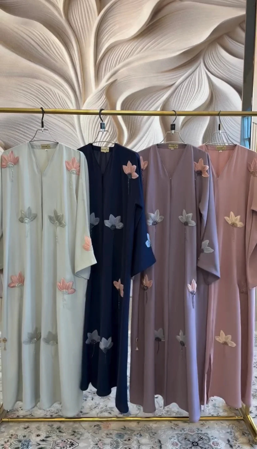 Flower Abaya Pack Of 4 Set