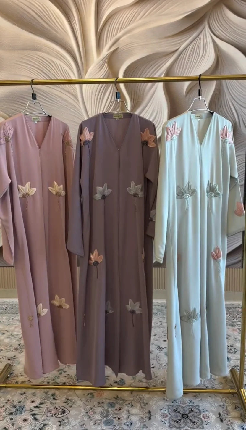 Flower Abaya Pack Of 4 Set