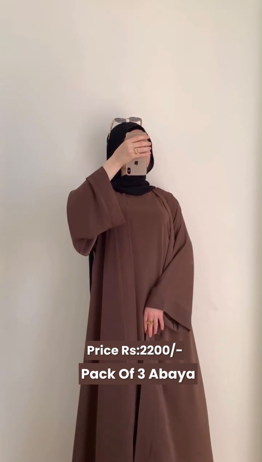 Pack Of 3 Abaya With Scarf