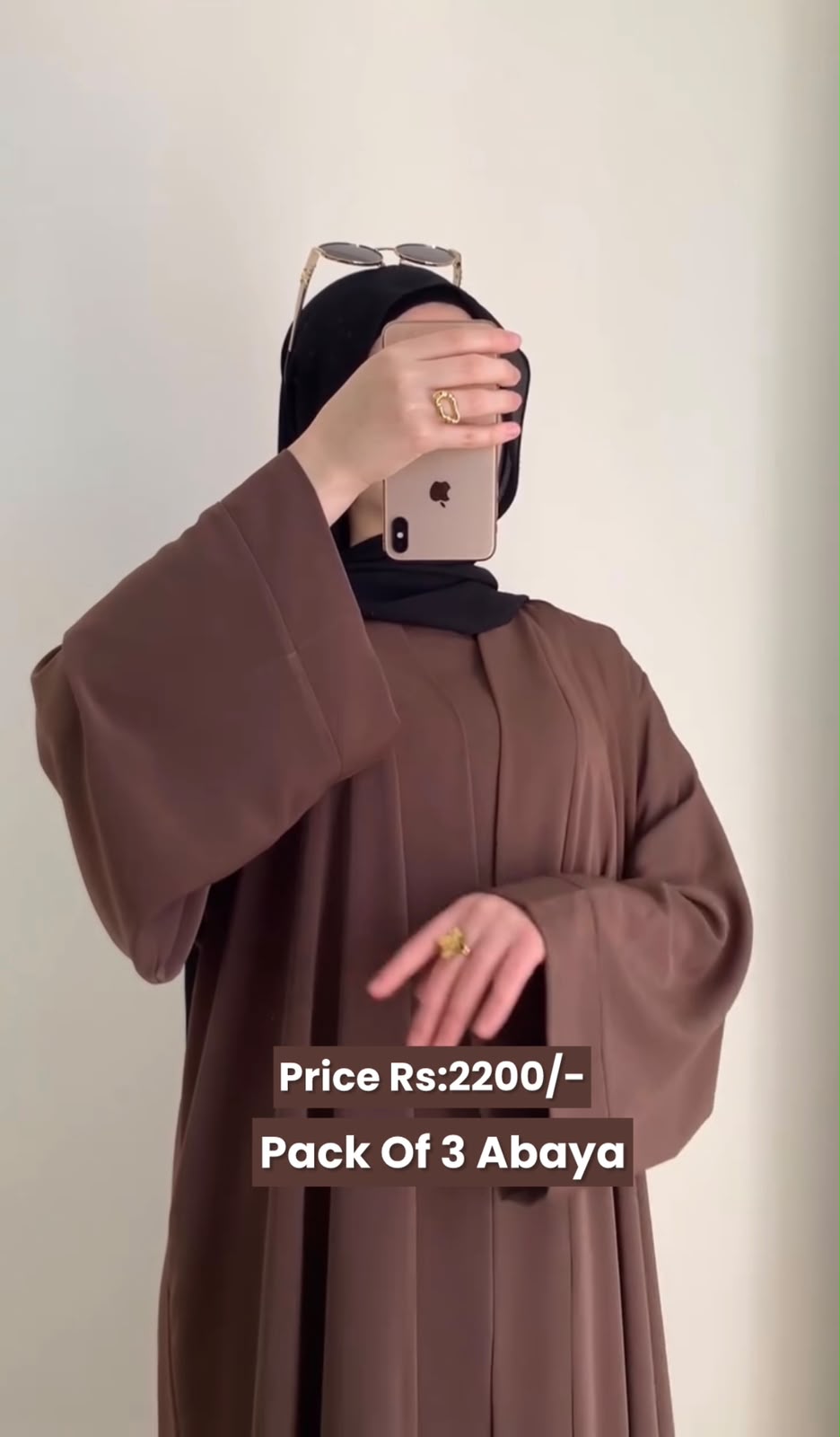 Pack Of 3 Abaya With Scarf