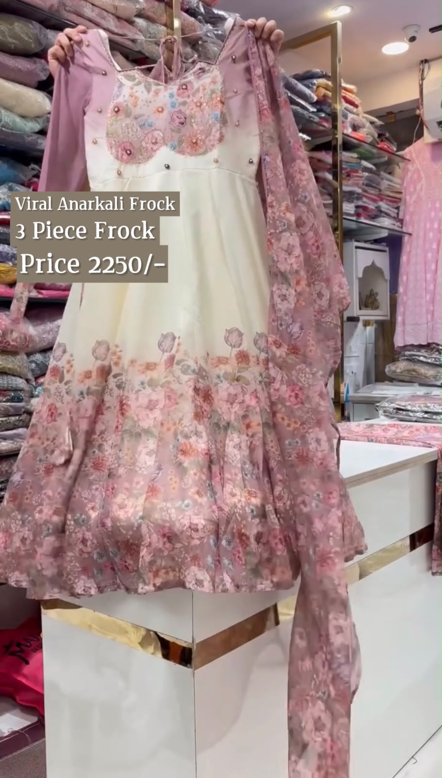 Anarkali Frock 3 Piece