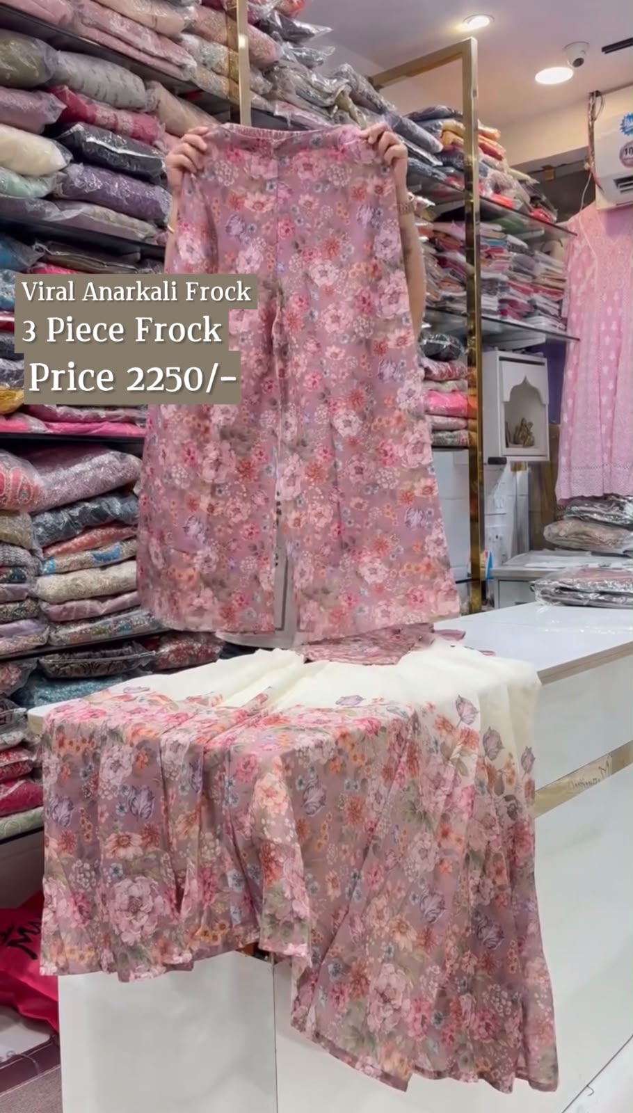 Anarkali Frock 3 Piece