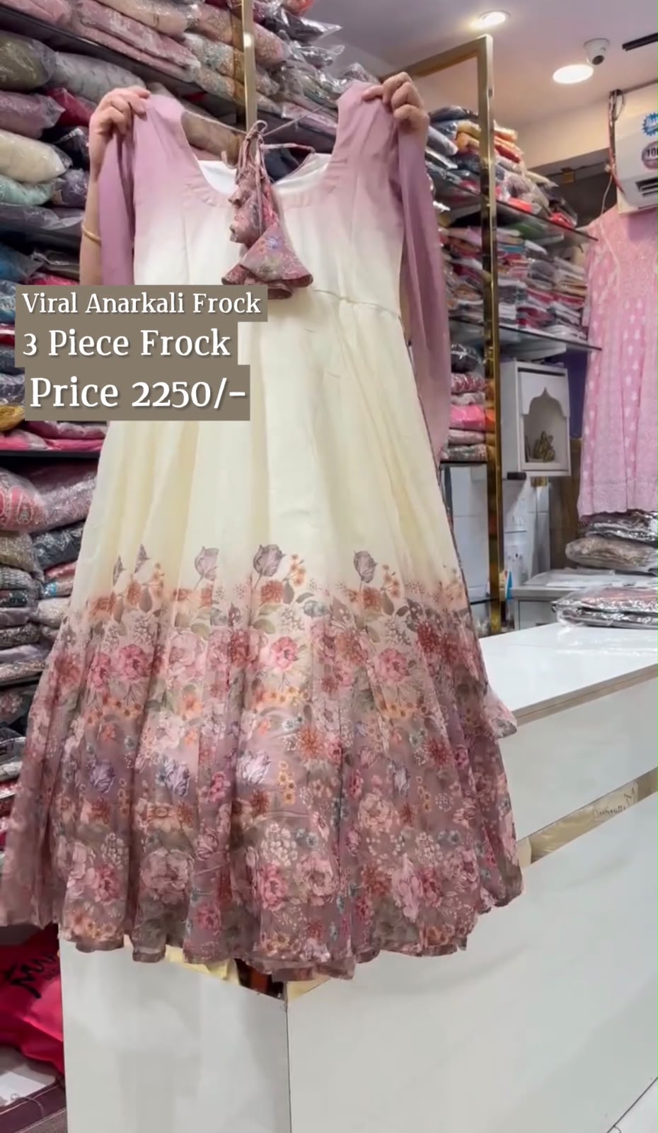 Anarkali Frock 3 Piece