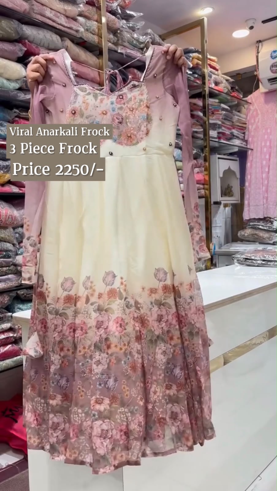 Anarkali Frock 3 Piece