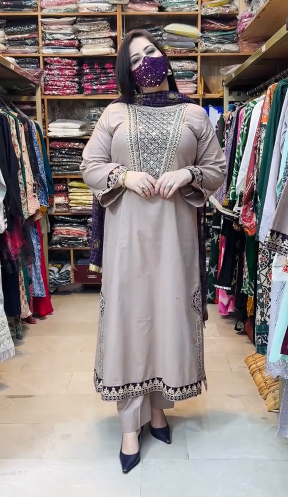 Haya 3 Piece Embroidered Dress