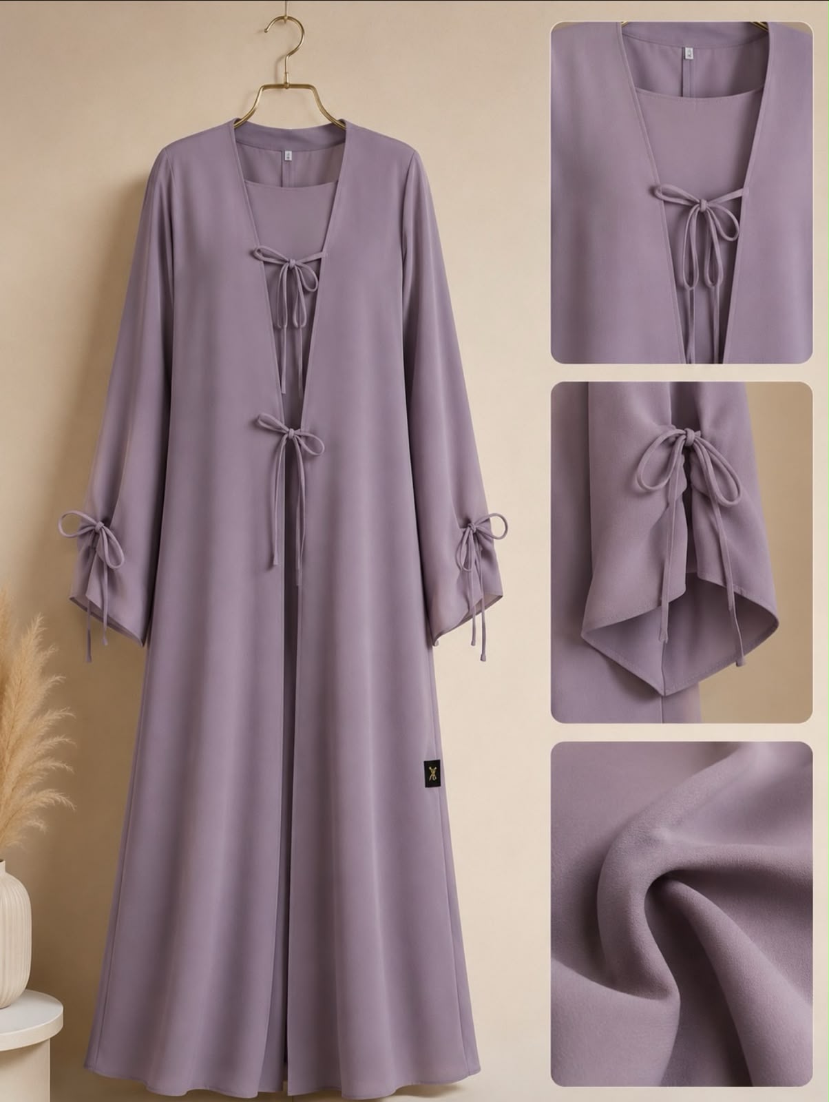 Omal Pack Of 3 Bow Style Abaya