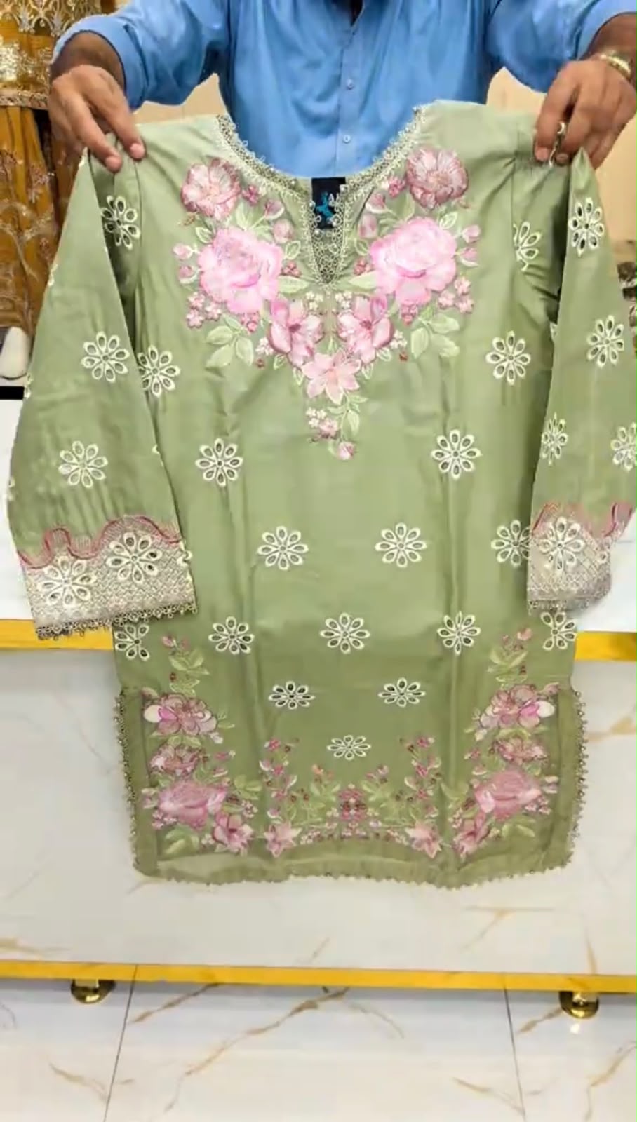 Komal 3 Piece Embroidered Dress
