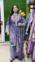 Floral 3 Piece Embroidered Dress