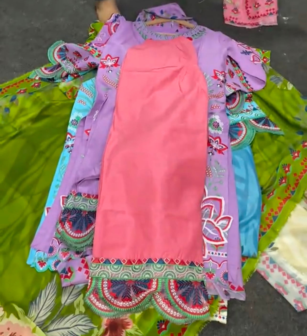 Ethnic 3 Piece Embroidered Dress