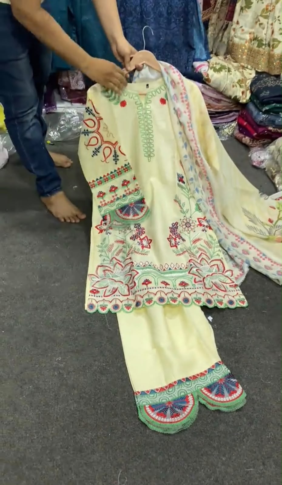 Ethnic 3 Piece Embroidered Dress