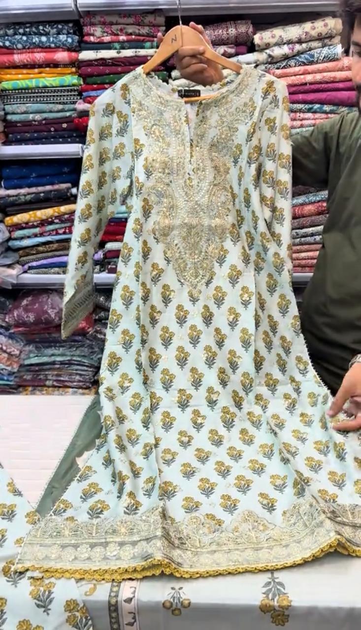Komal Long Length 3 Piece Dress
