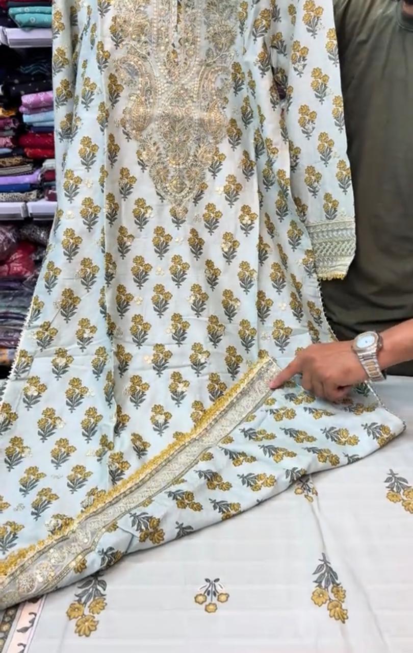 Komal Long Length 3 Piece Dress