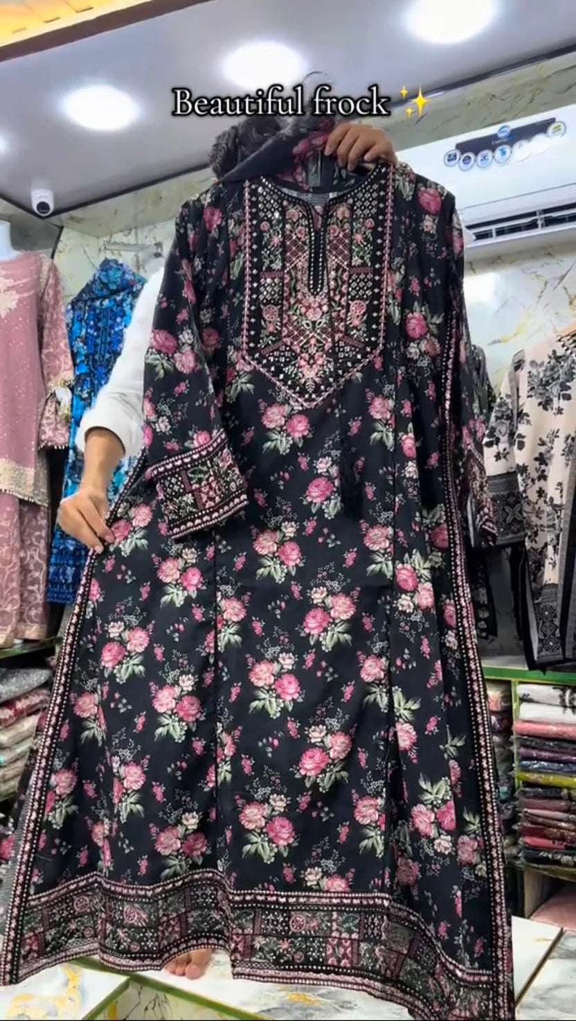 Komal 3 Piece Stitched Frock