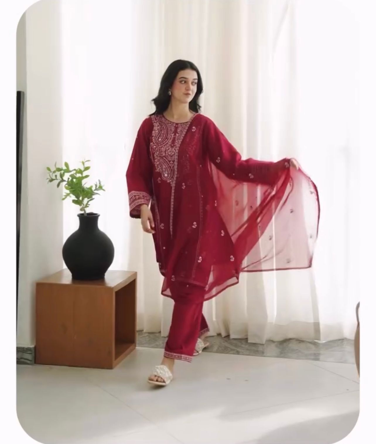 Komal Embroidered - 3pc