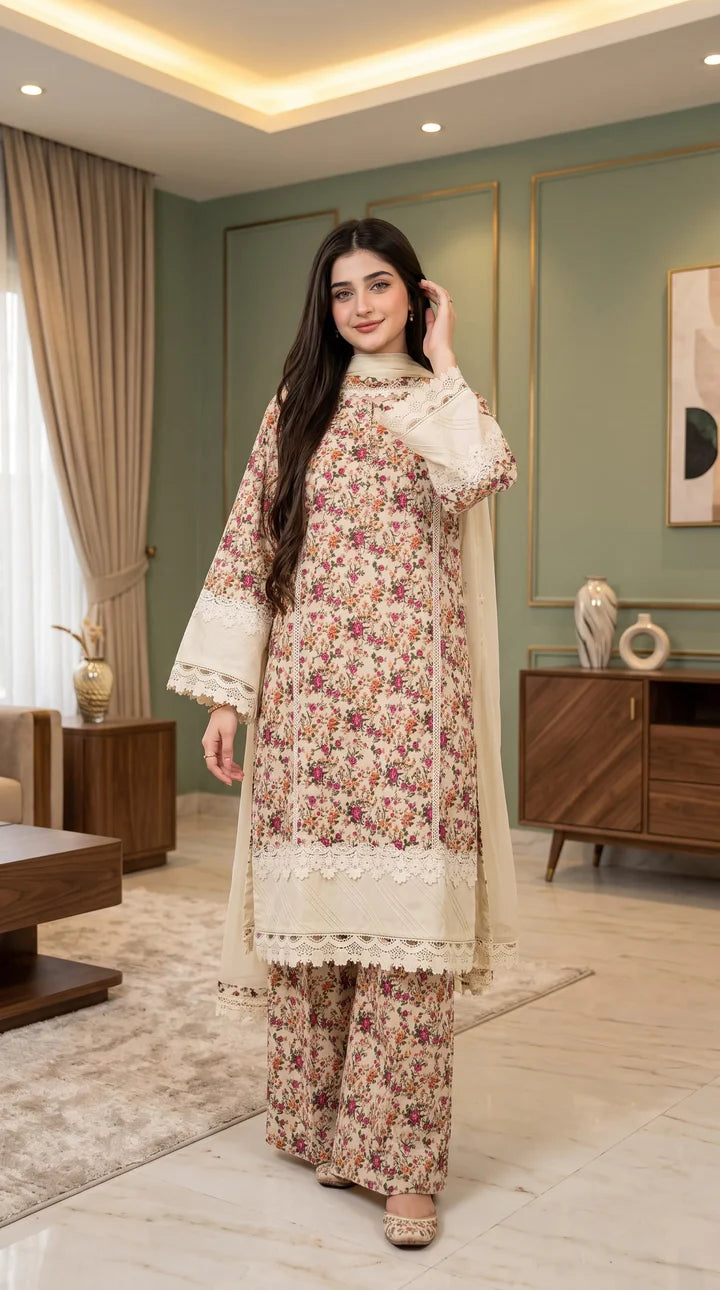 Omal 3 Piece Pure Lawn