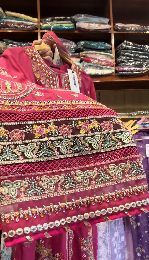 Omal Embroidered 3 Piece Dress