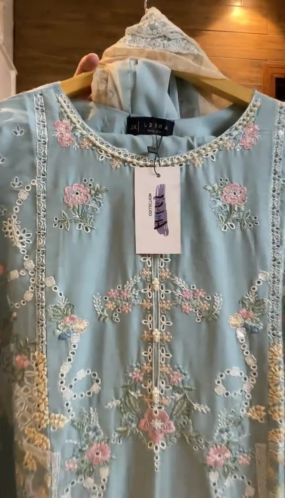 Omal Embroidered Stitched 3 Piece