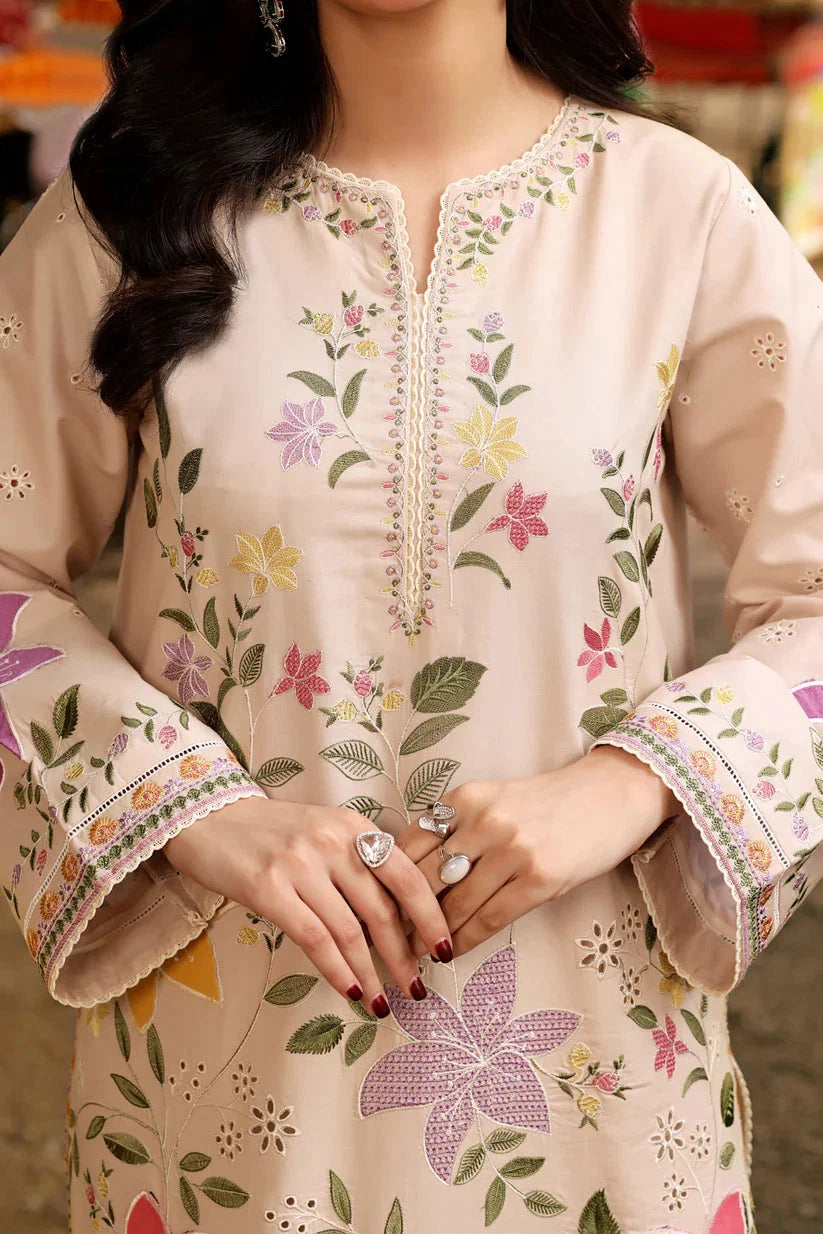3 Piece Stitched Fully Embroidered Dress