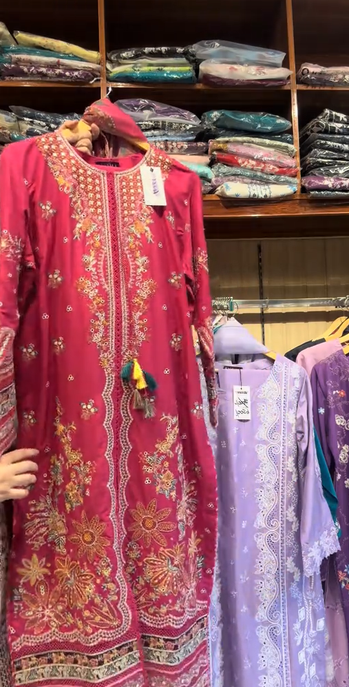 Omal Embroidered 3 Piece Dress
