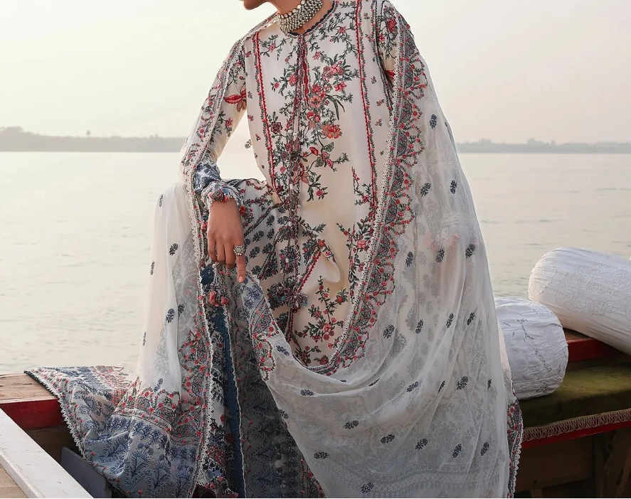 Omal Festive 3-Piece Embroidered Suit