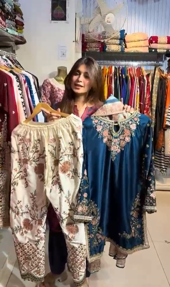 Afrozeh Embroidered 3 Piece Dress